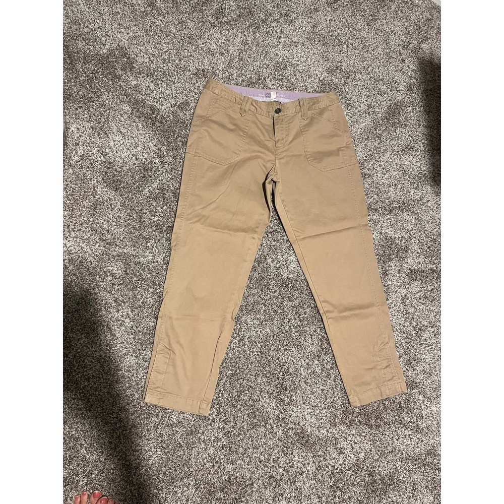Banana Republic Utility Chino Pants Tan Khaki Stretch Cotton Size 10